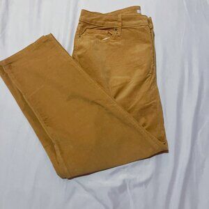 Corduroy high rise straight leg pants.